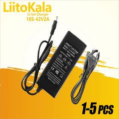 1-5pcs LiitoKala 10S 36V/42V 2A 18650 Charger 100-240V Input Lithium - VirtuousWares.Store