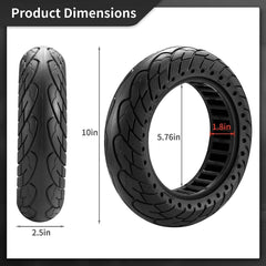 10*2.5 Solid Tire for Ninebot Max G30/inmotion L9/yume D4/gotrax Gmax - VirtuousWares.Store