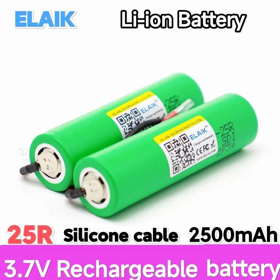 100% Original INR18650-25R 2500mAh Brand ELAIK 18650 battery 2500mAh - VirtuousWares.Store