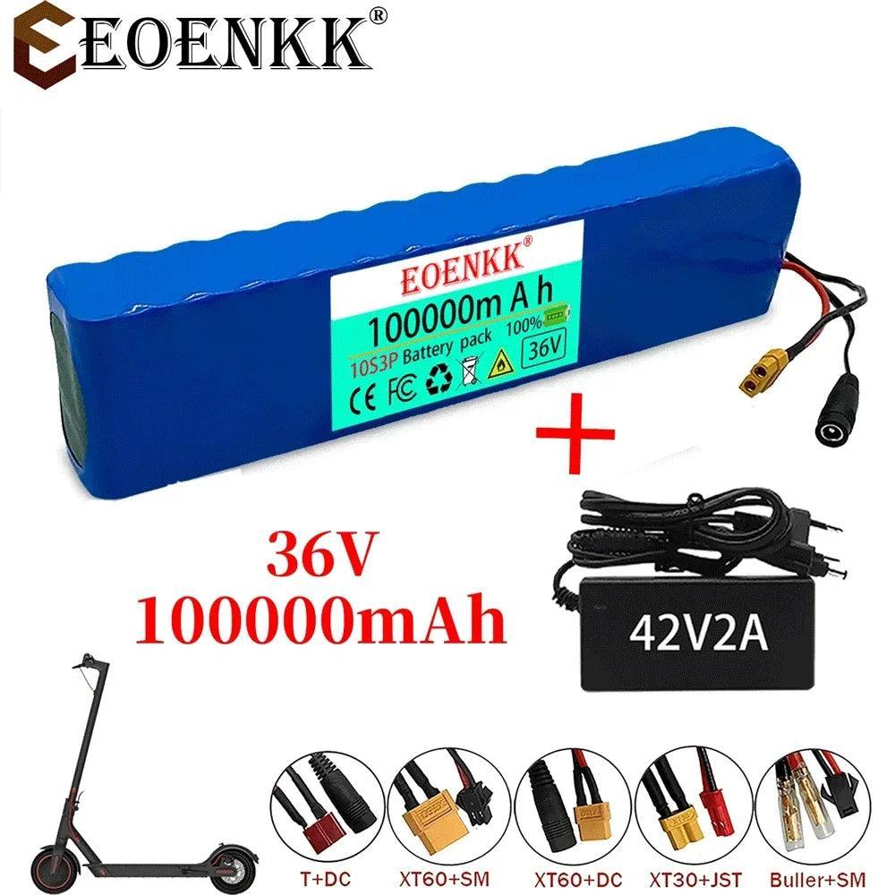 10S3P 36V 100Ah 18650 Rechargeable Lithium Battery Pack 1000W Power - VirtuousWares.Store