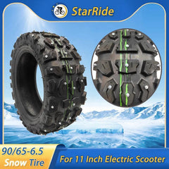 11 Inch Tubeless Tire 90/65-6.5 Winter Snow Ice Studded Tire for Kaabo - VirtuousWares.Store
