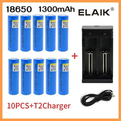18650 Battery Rechargeable Battery 3.7V 18650 1300mAh Capacity Li-ion - VirtuousWares.Store