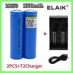 18650 Battery Rechargeable Battery 3.7V 18650 1300mAh Capacity Li-ion - VirtuousWares.Store