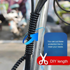 1M Electric Scooter Line Protector Covers Wire Cable Spiral Winder for - VirtuousWares.Store
