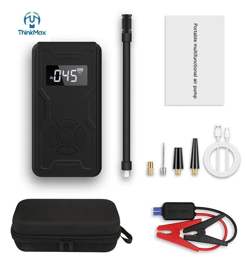 2 in 1 Portable Electric Tire Inflator Pump Power Bank Car Air - VirtuousWares.Store