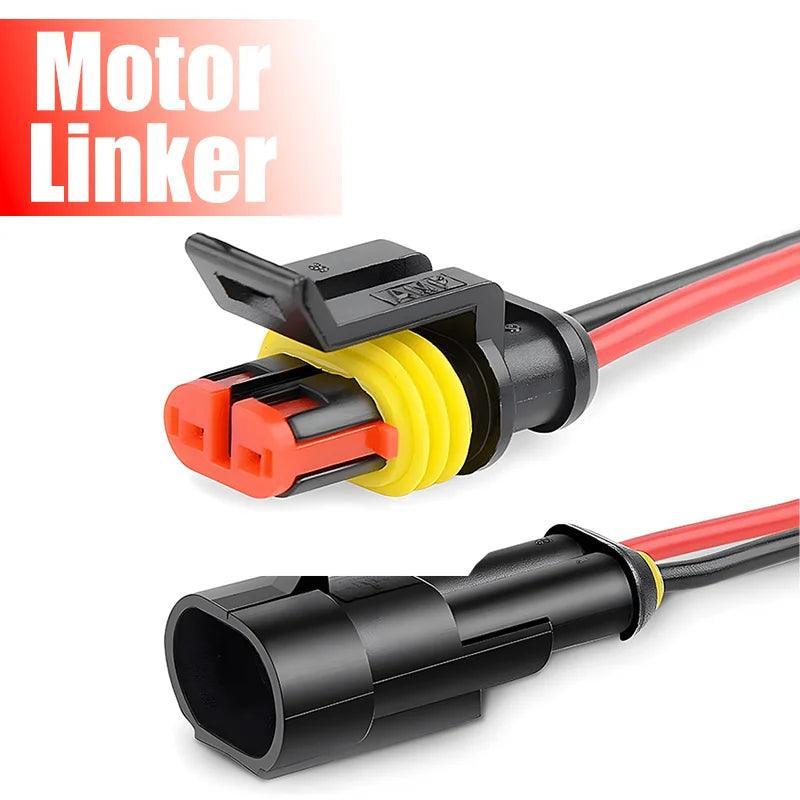 2 Pin Way Plug Waterproof Automotive Car Wire Electrical Connectors - VirtuousWares.Store