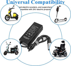 24V 3A 5A Battery Charger for Wheelchairs Jazzy Power Chair Pride - VirtuousWares.Store