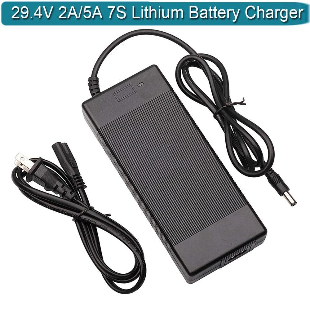 29.4V 2A Battery Charger for 25.2V 25.9V 24V Battery, Input 100-240V - VirtuousWares.Store