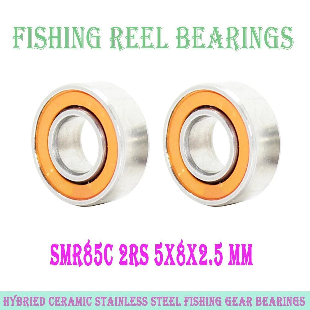 2PC SMR85 2OS Bearing 5x8x2.5 mm CB ABEC7 Stainless Steel Hybrid - VirtuousWares.Store