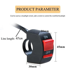2X Universal Motorcycle Light Switch Connector ON OFF Handlebar - VirtuousWares.Store