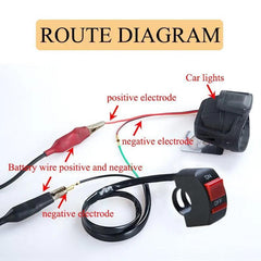 2X Universal Motorcycle Light Switch Connector ON OFF Handlebar - VirtuousWares.Store