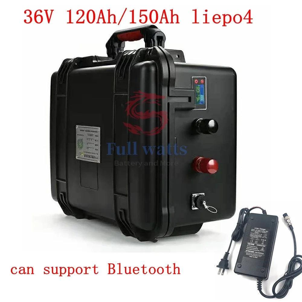 36V 150AH lifepo4 36v 120Ah lifepo4 lithium battery bluetooth APP 12S - VirtuousWares.Store