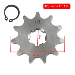 428# 17mm 10-19T Tooth Front Engine Sprocket for 50-160cc Orion Apollo - VirtuousWares.Store