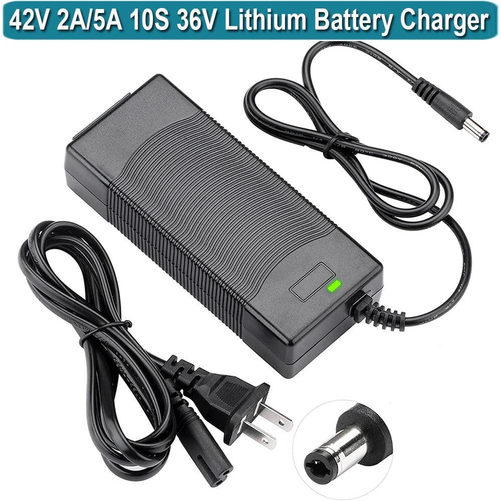 42V 2A 5A Electric Charger 1 Prong 5.5mm DC Plug for 36V 10S Lithium - VirtuousWares.Store