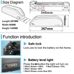 48V 52V Polly DP-9 EBike Battery 36V 21Ah Lithium Ion Batteries 52V - VirtuousWares.Store