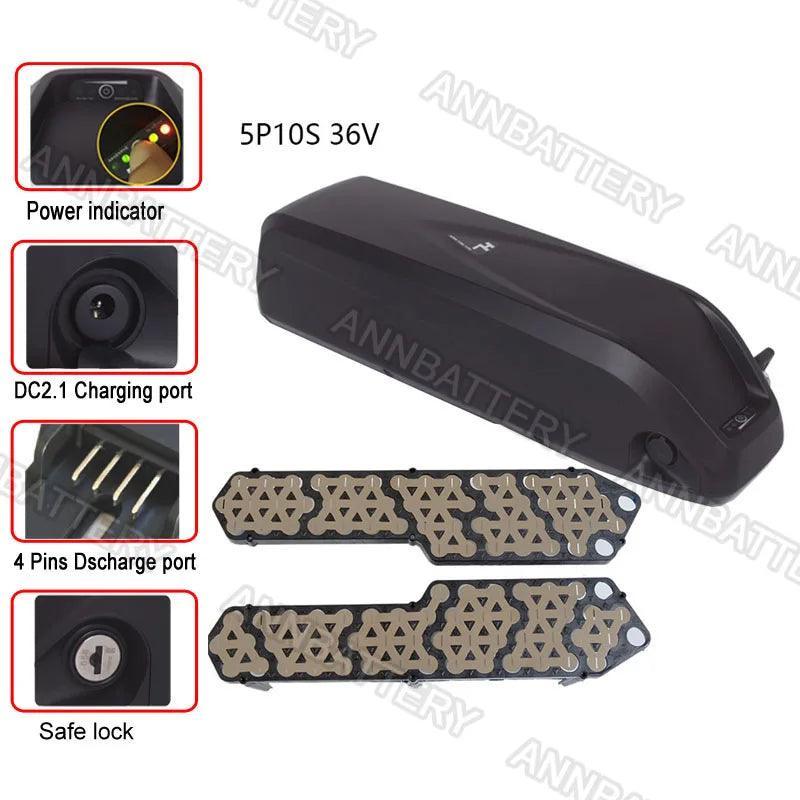 48V/36V SSE-046 HaiLong case E-bike battery box, holder and nickel, Can hold 52 pcs 18650 li-ion battery - VirtuousWares.Store