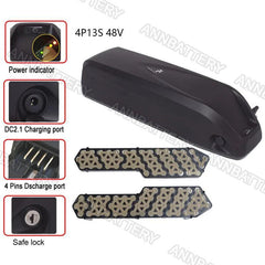 48V/36V SSE-046 HaiLong case E-bike battery box, holder and nickel, Can hold 52 pcs 18650 li-ion battery - VirtuousWares.Store
