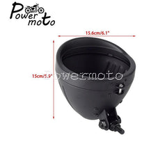 5.75 inch Motorcycle Steel Headlight Housing Bucket Lighthouse Shell - VirtuousWares.Store