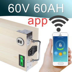 60V 60AH APP Lithium ion Electric bike Battery Phone control USB 2.0 - VirtuousWares.Store