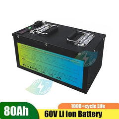 60V 80Ah Lithium Battery Pack with BMS Li Ion for Electric Bicycle - VirtuousWares.Store