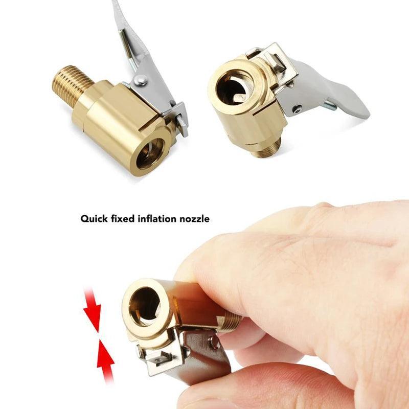Car Tire Air Chuck Inflator Pump Valve Connector Clip-on Adapter Car - VirtuousWares.Store