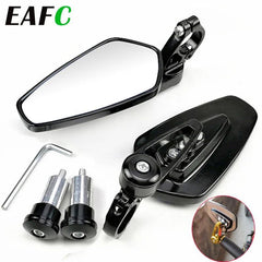 EAFC 1 Pair 7/8" 22mm Motorcycle Rearview Mirrors Universal Scooter - VirtuousWares.Store