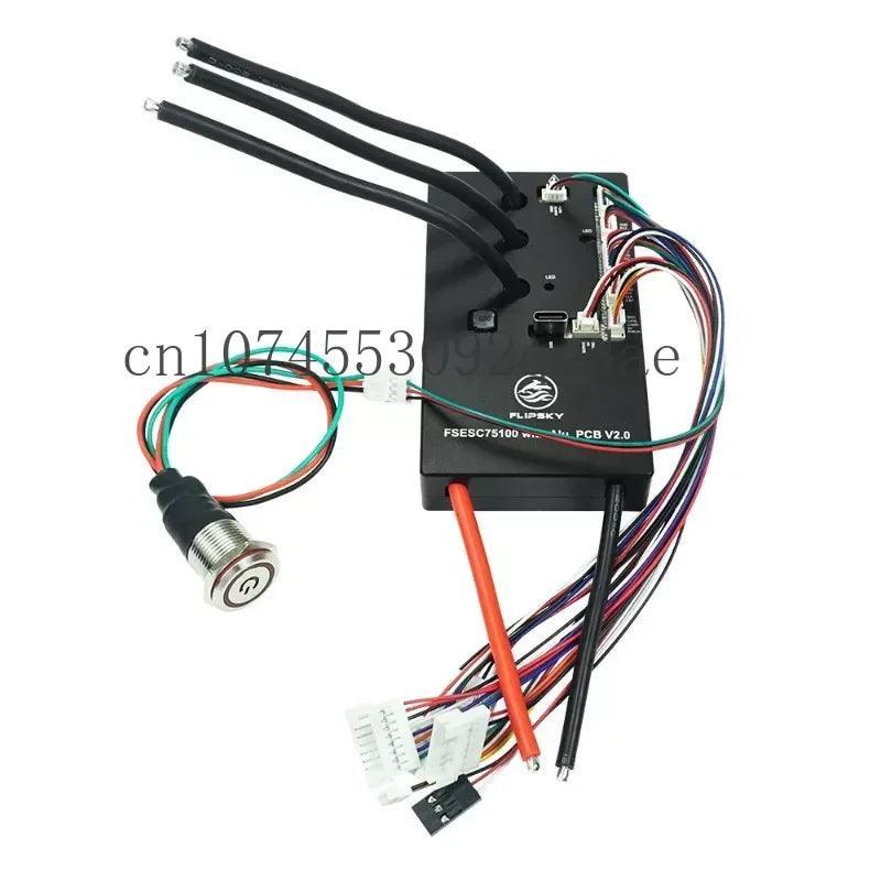 Flipsky 48V 60V 72V 75V 84V 100A FSESC 75100 V2.0 with Power Switch - VirtuousWares.Store