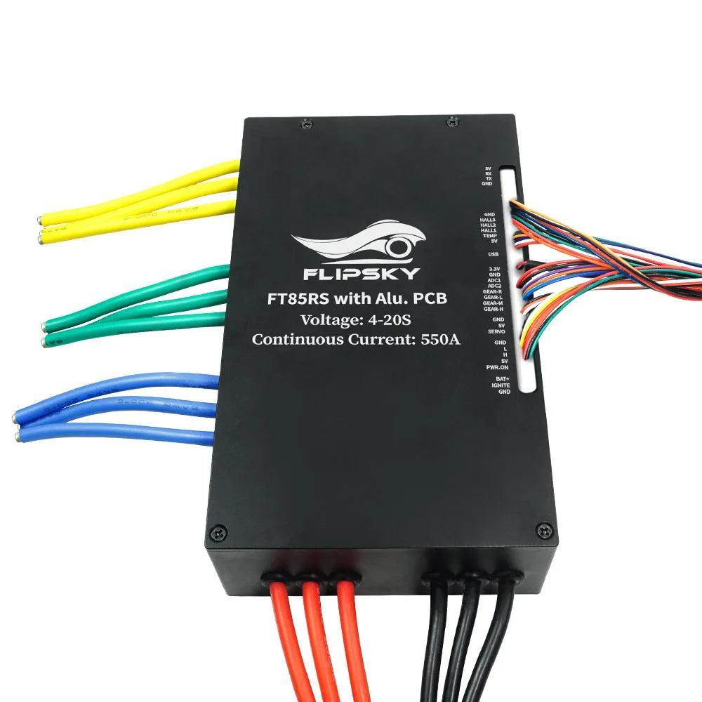 FLIPSKY FT85RS 84V 550A ESC With Aluminum Case Water Cooling Enclosure - VirtuousWares.Store