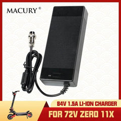 GX16 3-Pin 84V 1.5A AC/DC Li-ion Battery Charger for 72V Model of ZERO - VirtuousWares.Store