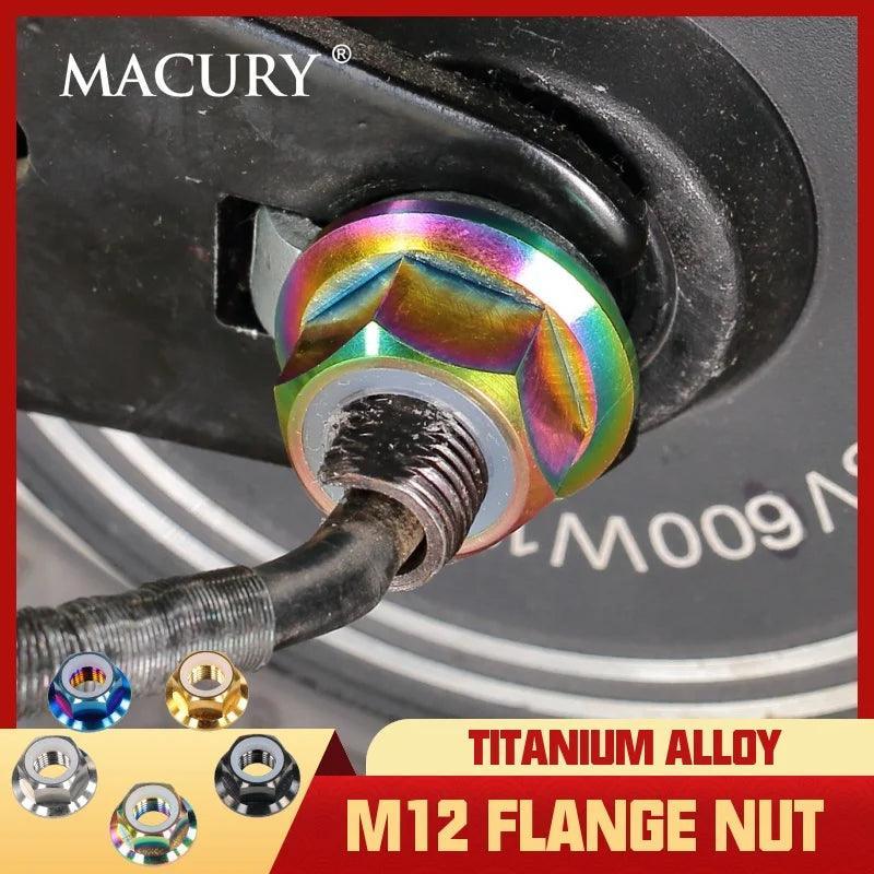 High-End M12 Titanium Alloy Flange Nut for ZERO 8 9 8X VSETT 8+ 9+ VDM - VirtuousWares.Store