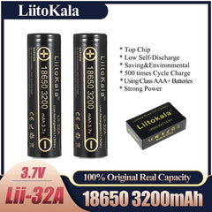 HK LiitoKala Lii-32A 3.7V 18650 3200mAh for MH1 10A Li-ion Battery - VirtuousWares.Store