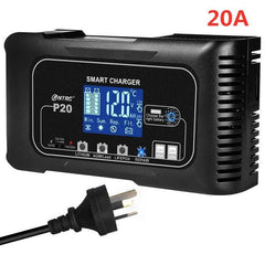 HTRC 15A/20A Smart Battery Charger Automatic Pulse Repair Charge for Lead-Acid Lithium LiFePO4 Battery Car Motorcycle Charger - VirtuousWares.Store