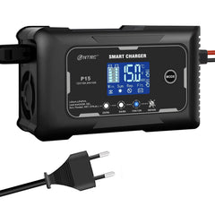 HTRC 15A/20A Smart Battery Charger Automatic Pulse Repair Charge for Lead-Acid Lithium LiFePO4 Battery Car Motorcycle Charger - VirtuousWares.Store