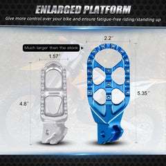 Motocross Enlarged Foot Pegs Footrest Bracket For Sur-Ron Surron Light - VirtuousWares.Store