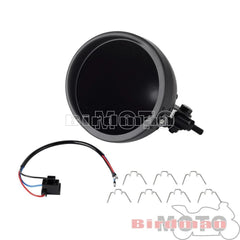 Motorcycle 5.75" Vintage Round Headlight Housing Bucket With Visor - VirtuousWares.Store