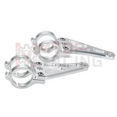Motorcycle CNC Headlight Mount Bracket Fork Silver 27mm 31mm 32mm 36mm - VirtuousWares.Store