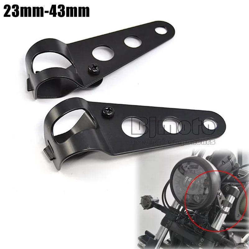 Motorcycle Headlight Mount Bracket Fork 23mm-43mm Head Lamp Support - VirtuousWares.Store