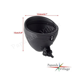 Motorcycle Lighthouse Retro Headlight Bucket Shell Steel Head Lights - VirtuousWares.Store