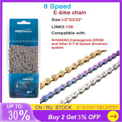 Original E-Bike Chains 8 speed 136 Links Electric bicycle chain For - VirtuousWares.Store