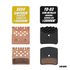 SG04 Sintered Disc Brake Pad for NUTT 4-Piston Hydraulic Disc Brake On - VirtuousWares.Store