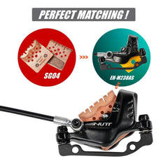 SG04 Sintered Disc Brake Pad for NUTT 4-Piston Hydraulic Disc Brake On - VirtuousWares.Store