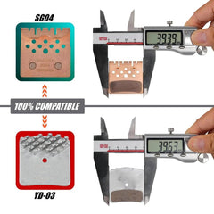 SG04 Sintered Disc Brake Pad for NUTT 4-Piston Hydraulic Disc Brake On - VirtuousWares.Store
