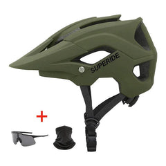 SUPERIDE Outdoor DH MTB Bicycle Helmet Integrally-molded Road Mountain Bike Helmet Ultralight Racing Riding Cycling Helmet - VirtuousWares.Store