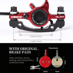 TANKE E-Bike MTB Hydraulic Disc Brake Set Electric E Scooter Power - VirtuousWares.Store