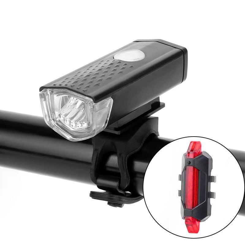 USB Rechargeable Waterproof Mountain Bike Lamp Warning Cycling - VirtuousWares.Store