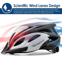 VICTGOAL Bicycle Helmet For Men Taillight Magnetic Goggles UV400 Lens - VirtuousWares.Store