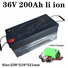 waterproof 36v 200ah lithium ion battery 100A BMS li ion battery for - VirtuousWares.Store