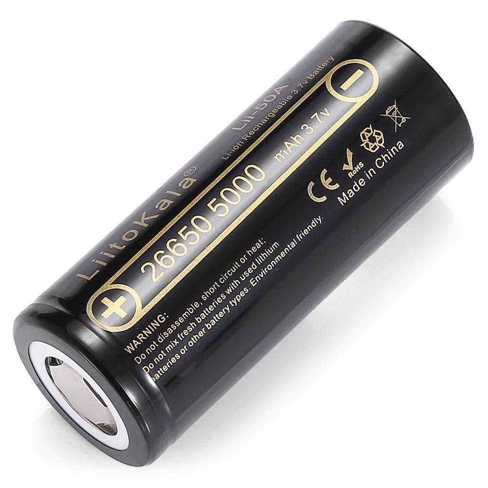 1-18pcs LiitoKala lii-50A 26650 5000mah lithium battery 3.7V 5000mAh - VirtuousWares.Store