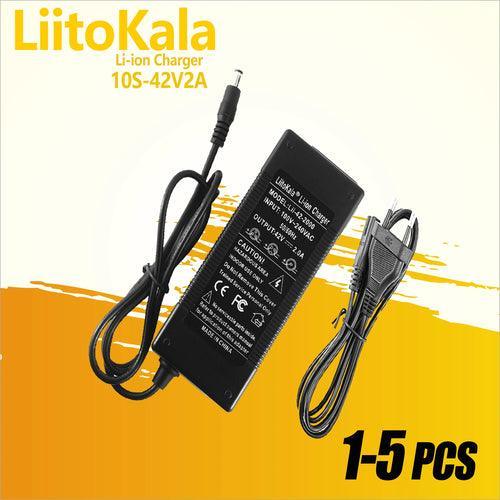 1-5pcs LiitoKala 10S 36V/42V 2A 18650 Charger 100-240V Input Lithium - VirtuousWares.Store