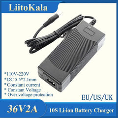 1-5pcs LiitoKala 10S 36V/42V 2A 18650 Charger 100-240V Input Lithium - VirtuousWares.Store